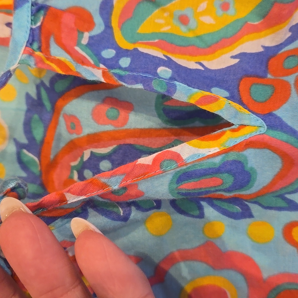 Talbot's Paisley Print 3/4 Length Sleeve Blouse - Picture 3 of 8